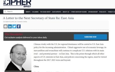 Dr. Thomas Cynkin: A Letter to the Next Secretary of State Re: East Asia (Cipher Brief)