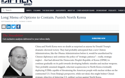 Dr. Thomas Cynkin: Long Menu of Options to Contain, Punish North Korea (from The Cipher Brief)